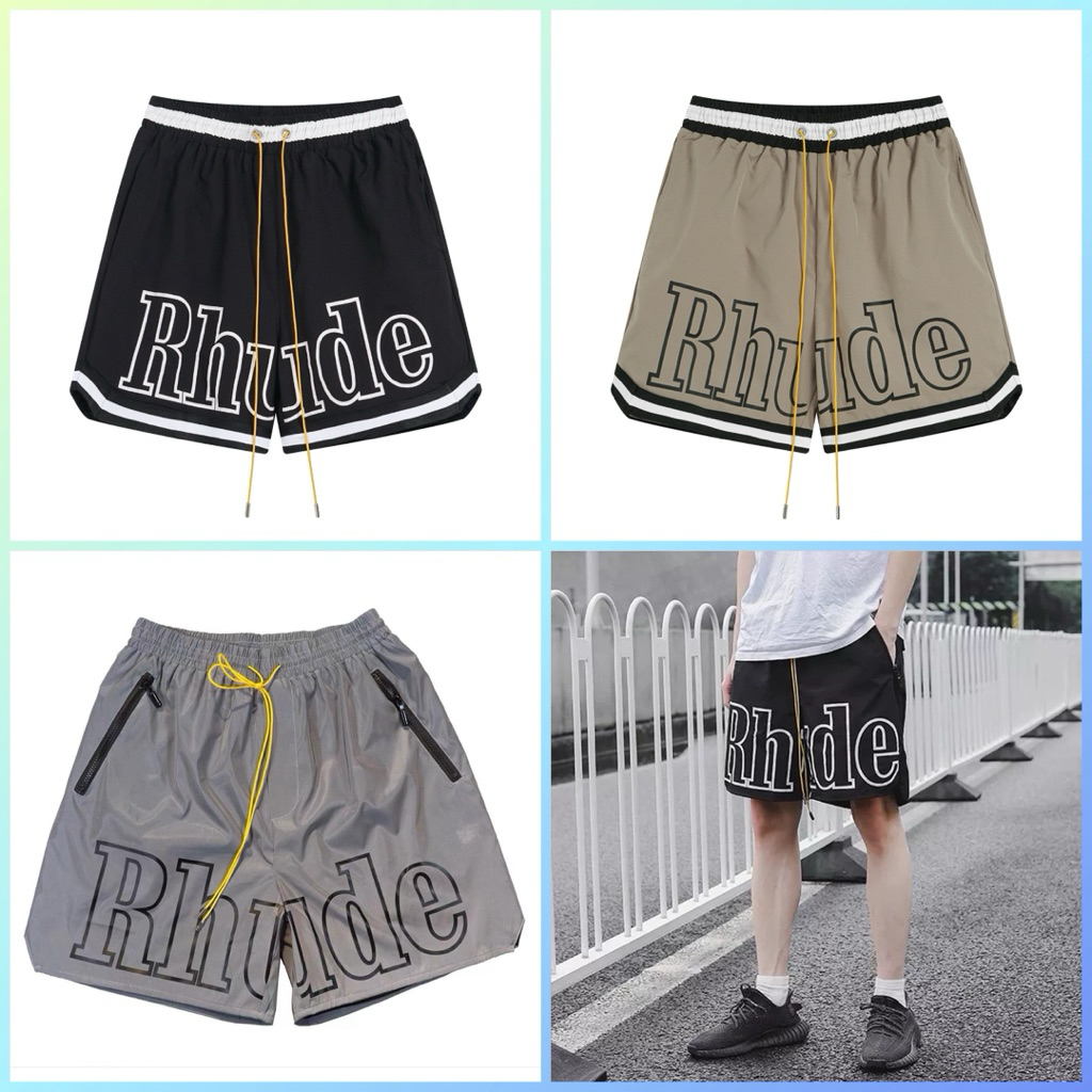 กางเกงขาสั้น RHUDE Unisex Street สไตล์ Casual All Match