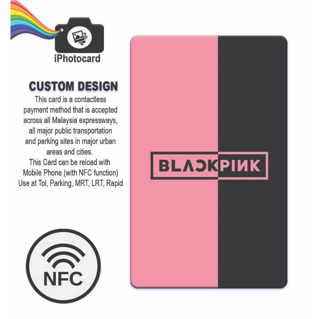 บริการการพิมพ์ UV Touch N Go Card / Membership Card - Black Pick design NFC TNG Card Touch and go ca