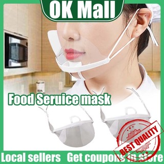 10Pcs/5pcs Restaurant Mouth Mask/Kitchen Catering Transparent Mask/Anti Fog Kitchen Mask/Restaurant Tools Mask