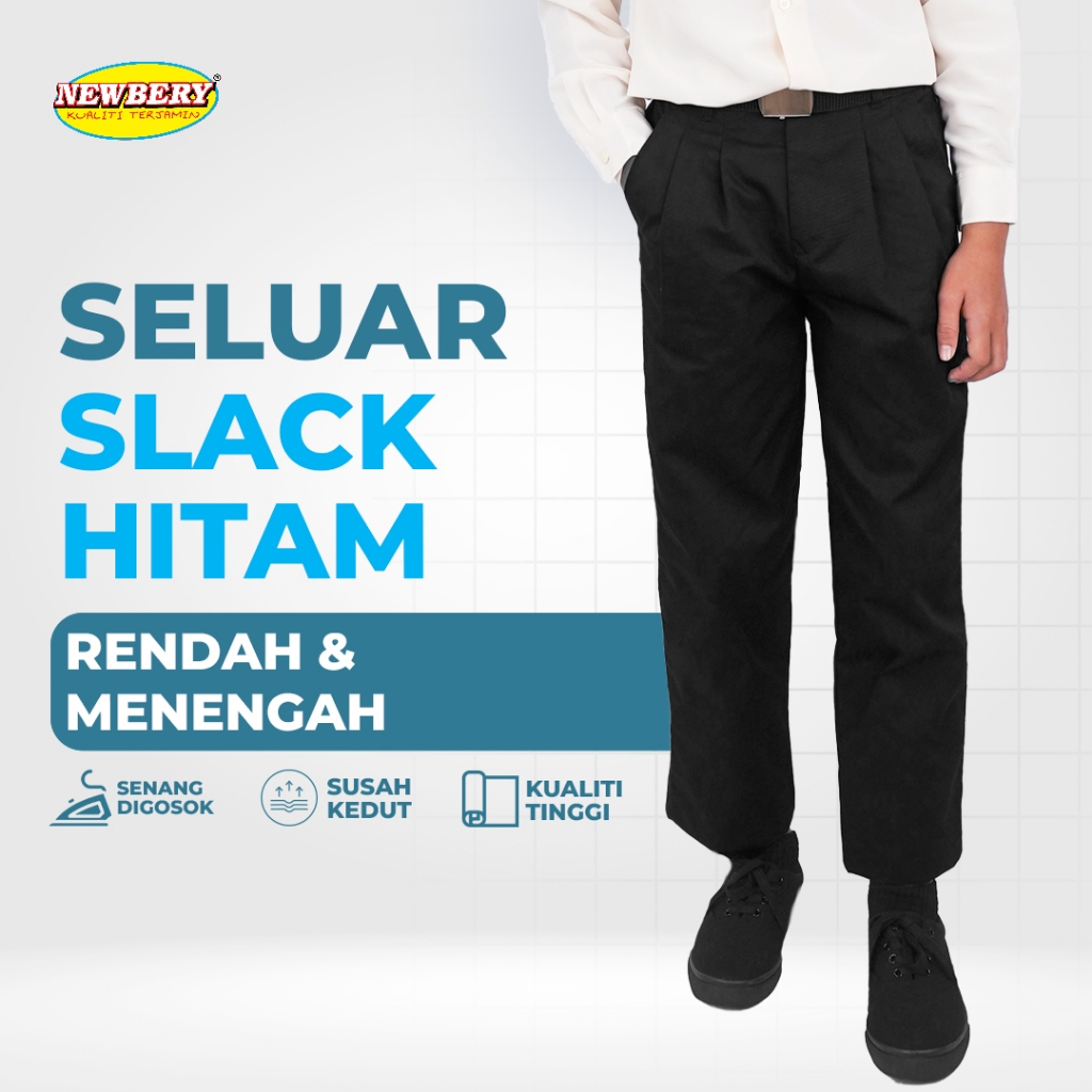 NEWBERY Slack Pants (สีดํา) / Seluar Slack (Hitam)