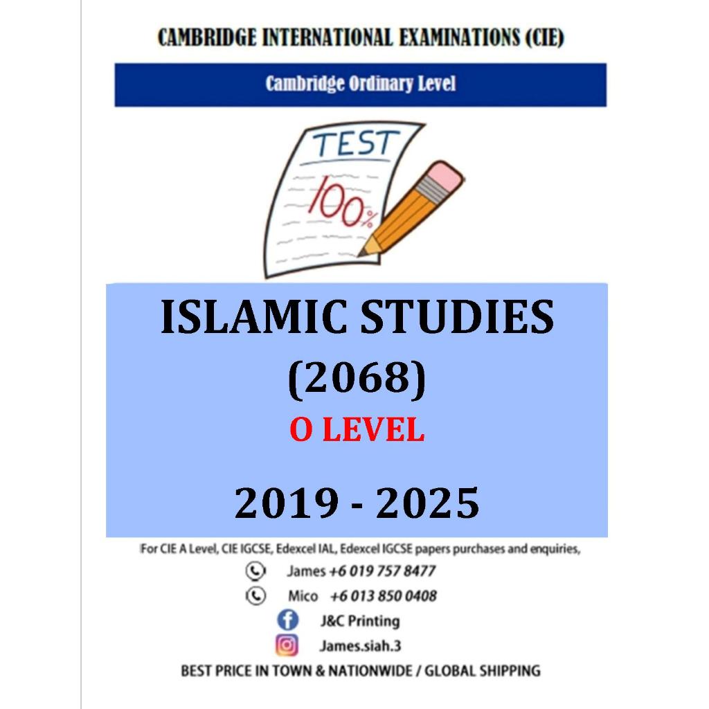 O Level ISLAMIC STUDIES (2068) 2019-June/Nov 2025 (กระดาษ 1,2)