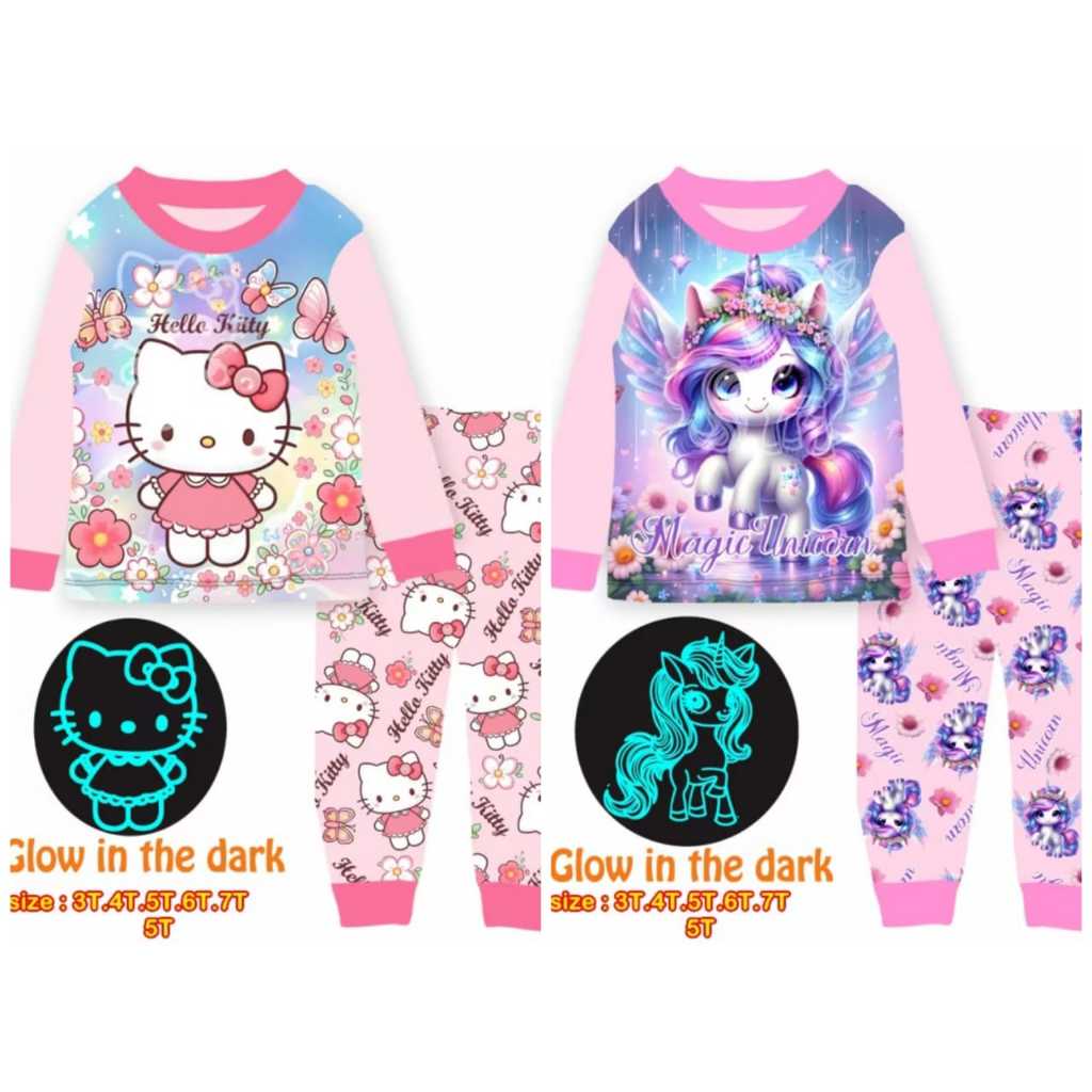 Cuddleme Girl pijamas/Sleepwear/Baju Tidur-Kanak/睡衣 Kanak(kuromi/Fromi/Fro/Princess/Kitty)