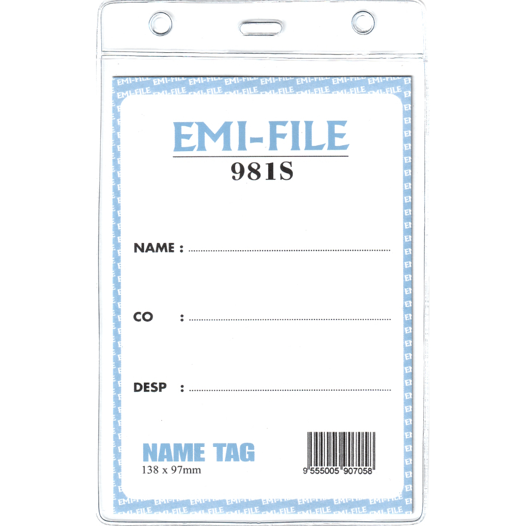 PVC NAME TAG / NAME BADGE / ID TAG / TRANSPARENT ID NAME TAG / Lencana Nama Tanpa Klip