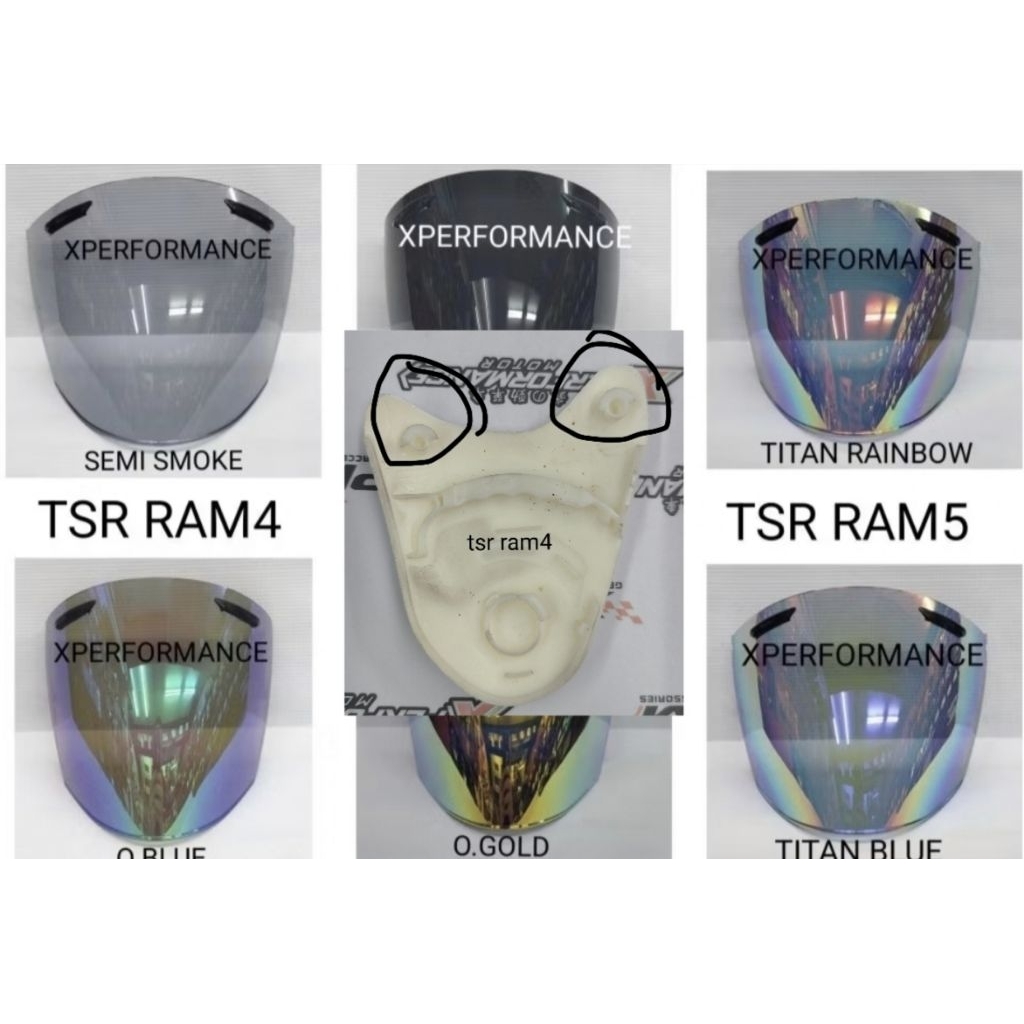 - TSR RAM4 G818/TSR RAM5/GRACSHAW G818 - หมวกกันน็อค VISOR - UVR SHELTER