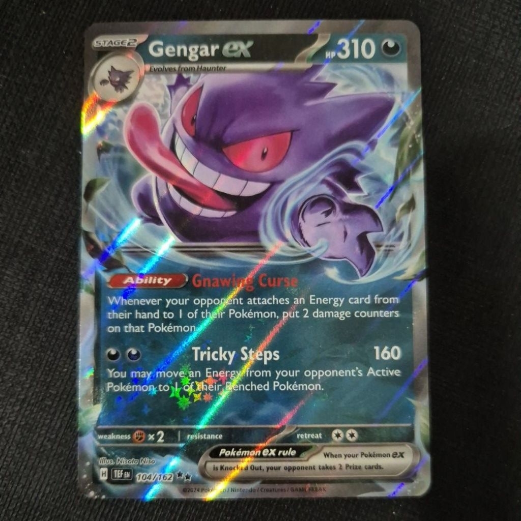 การ์ดโปเกมอน TCG : SV5 Temporal Forces: Gengar ex 104/162 Ultra การ์ดโปเกมอน
