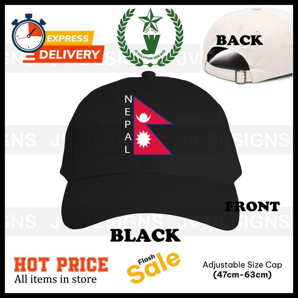 [ CAP ] AMAZING NEPAL NATIONAL FLAG EMBROIDERY/ SULAM DESIGN ON BASEBALL CAP