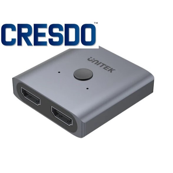 Unitek 4K สวิตช์อลูมิเนียม HDMI 2.0 2-To-1 Bi-Directional V1127A