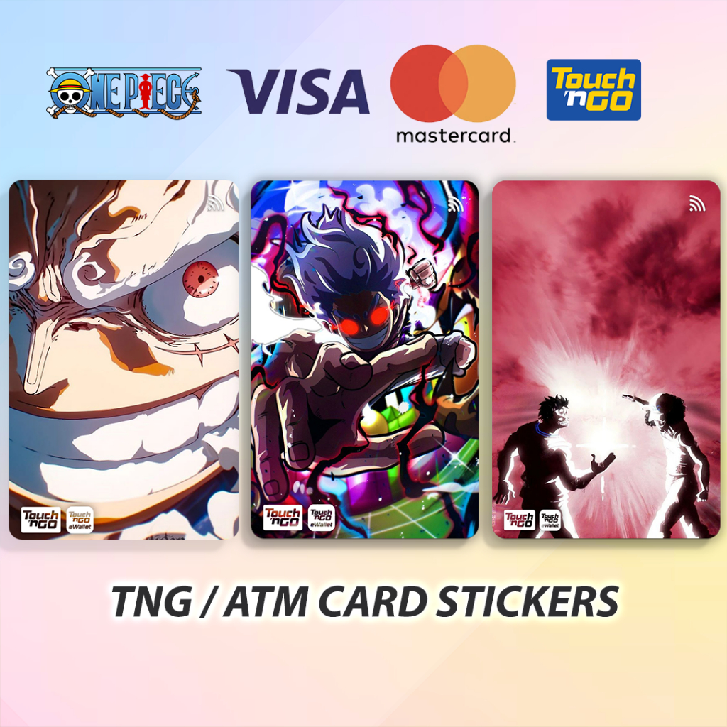 One Piece 3 - สติ๊กเกอร์ Touch n Go TnG Skincard สําหรับ TnG / ATM / บัตรเครดิต / การเข้าถึงการ์ด