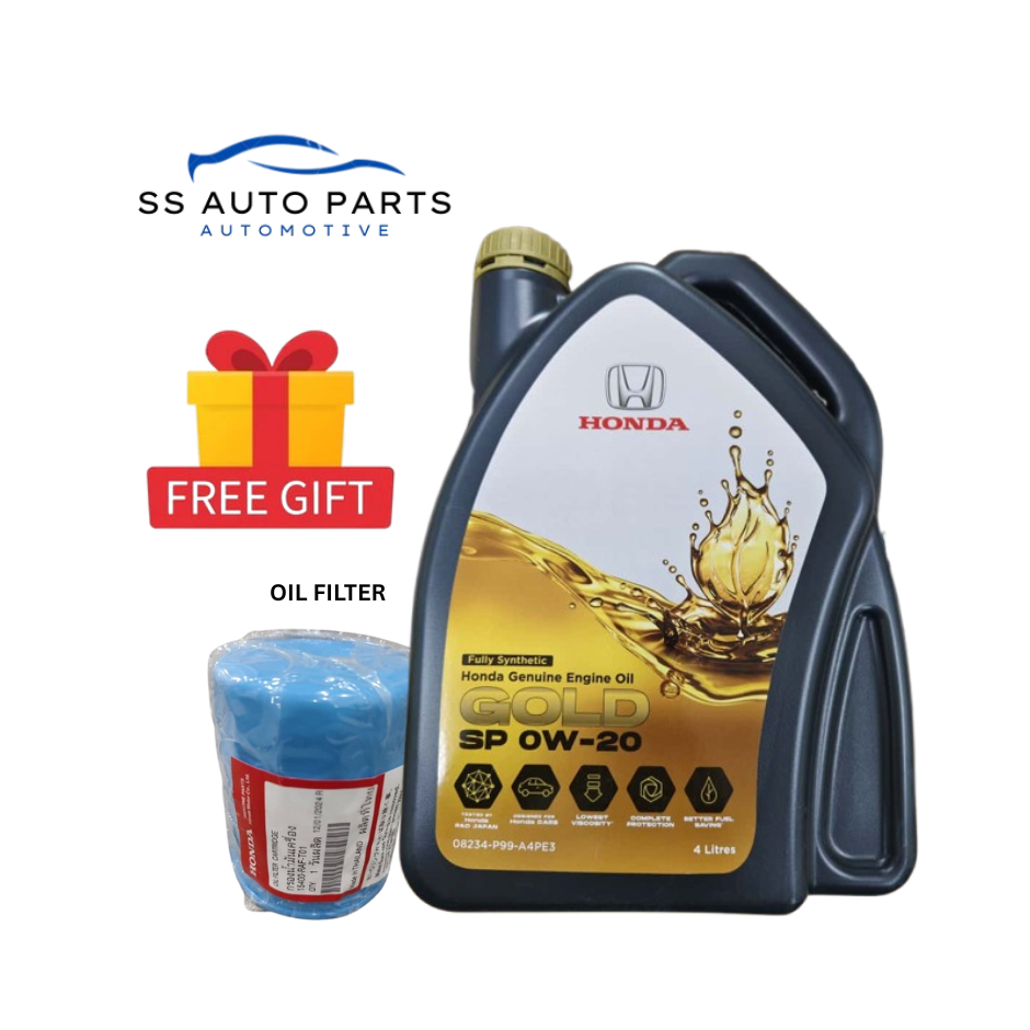 HONDA GOLD SP 0W-20/ 0W20 FULLY SYNTHETIC ENGINE OIL 4 กรองน้ํามันเครื่อง