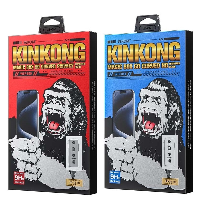Wekome Magic BOX 6D Curved Tempered Glass สําหรับ iPhone 16/15 series - WTP-099/098 (KINGKONG)
