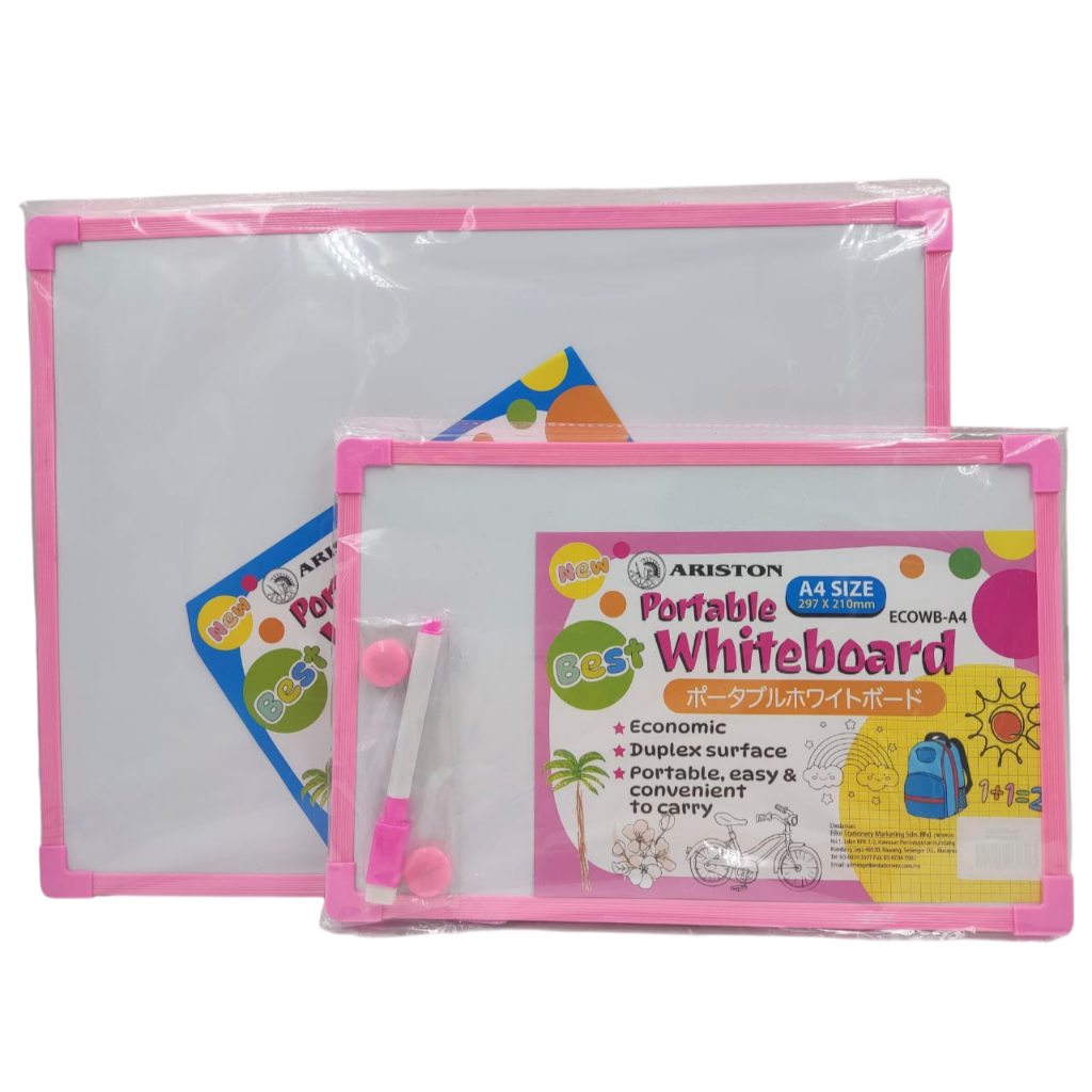 Ariston Portable Whiteboard Magnetic Dry Erase 白板 (ขนาด A3/A4)