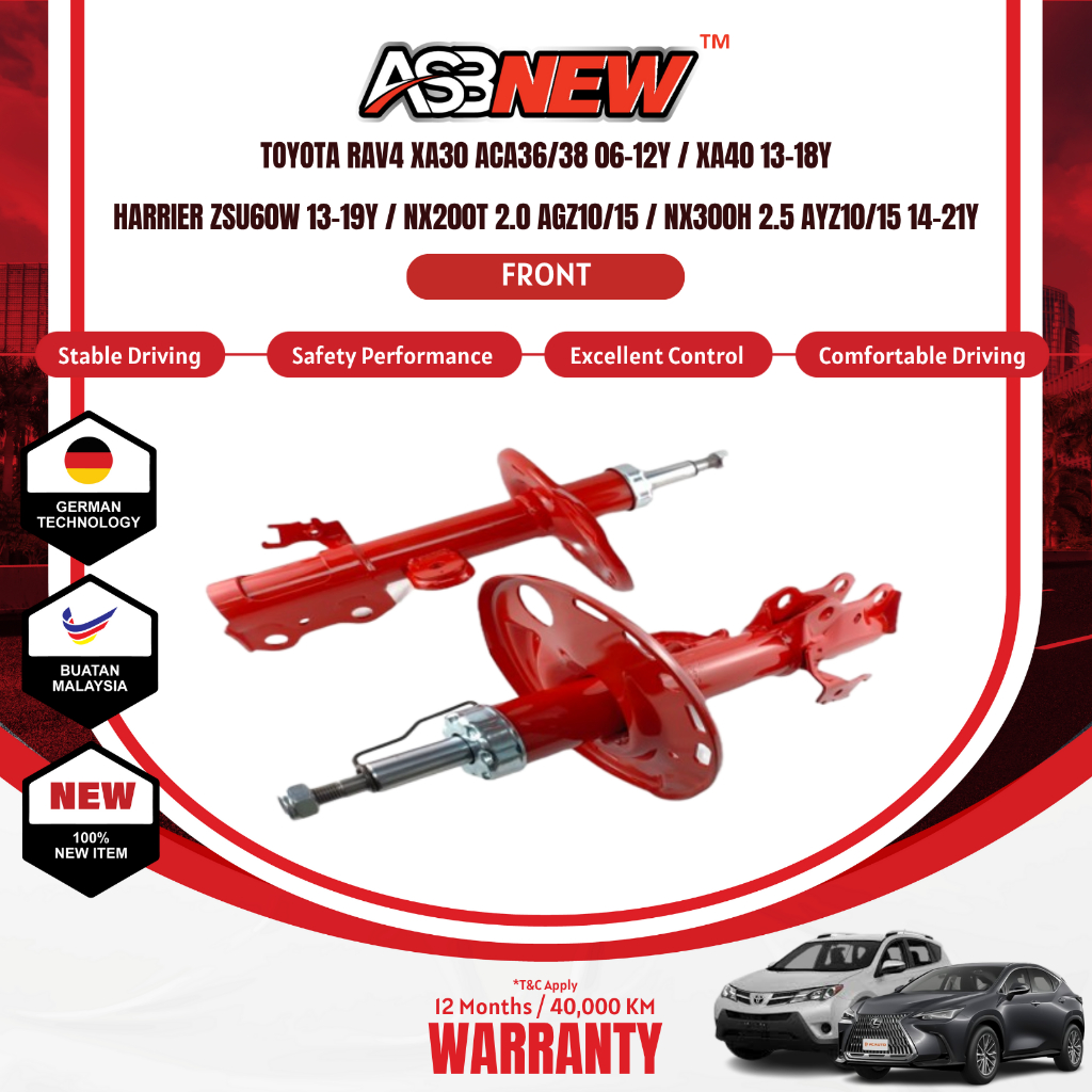 ASBNEW โช้คอัพ Heavy Duty สําหรับ Toyota RAV4 XA30 XA40 HARRIER ZSU60W / Lexus NX200T 2.0 / NX300H 2