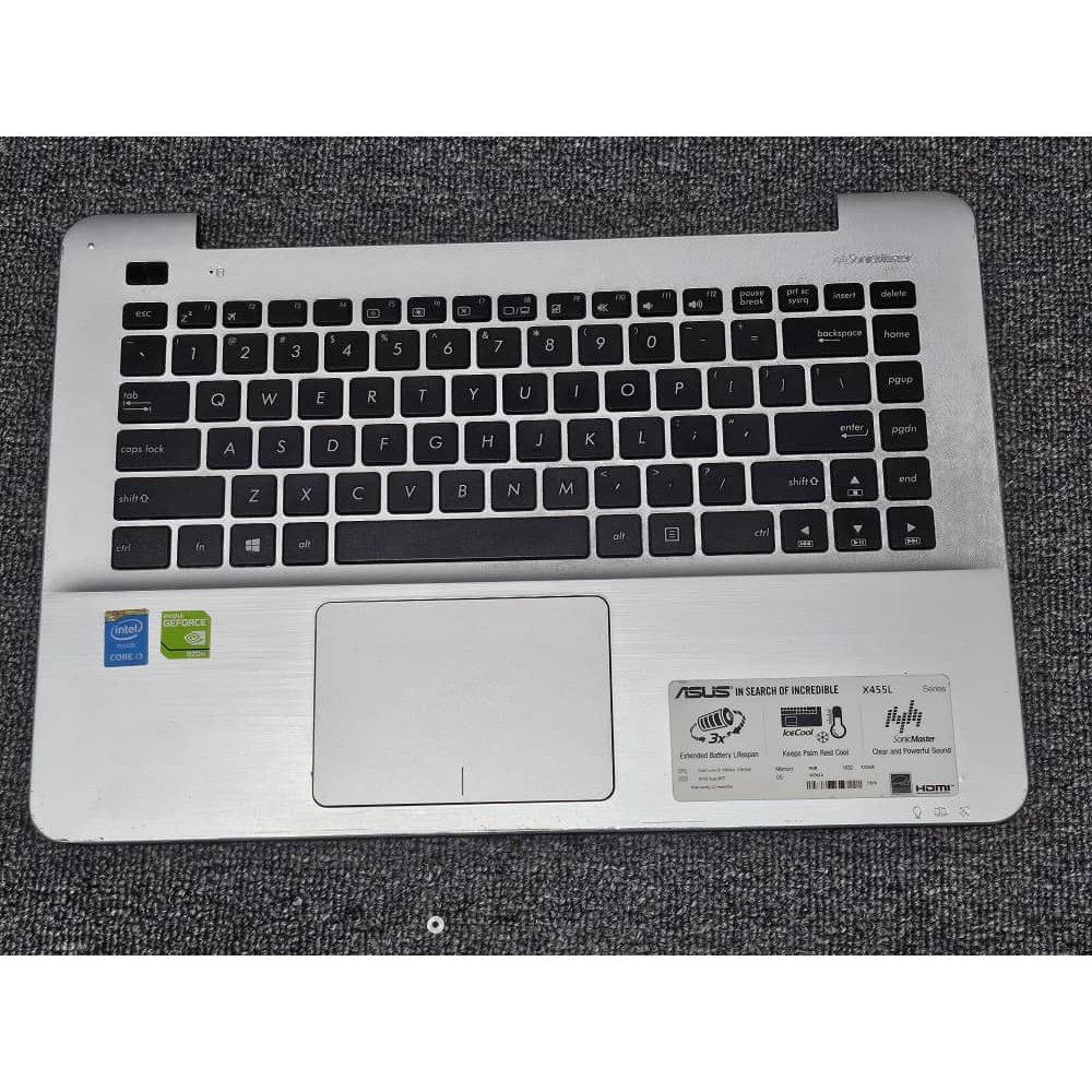 ใช้ Asus X455 X455L A455L F455L R455L K455 Y483 W419L Palmrest Cover with C Palmrest + Touchpad + คี