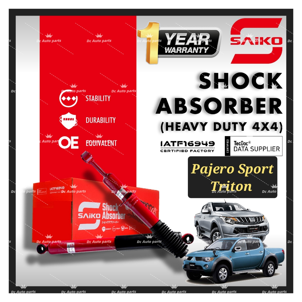 (รับประกัน 1 ปี) SANIKO ABSORBER HEAVY DUTY MITSUBISHI PAJERO SPORT TRITON K9T KB4T KB9T 4WD 4X4 4X2