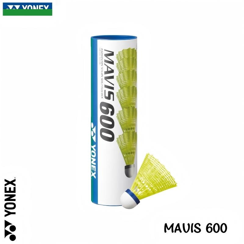 YONEX Badminton MAVIS 600 Precision 6PCS ลูกบอลความเร็วสูงปานกลางราคาประหยัดและทนทาน