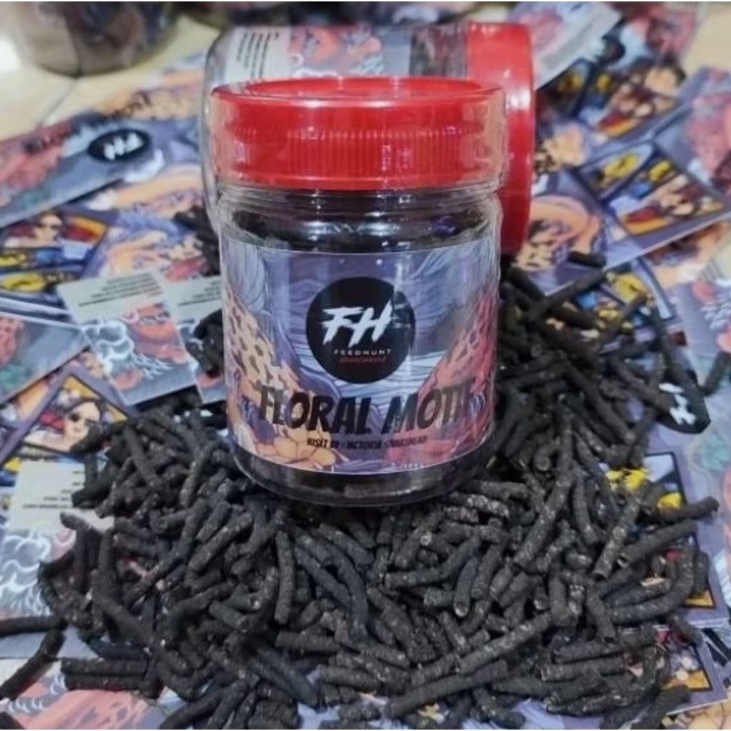 Feedhunt Floral Motif, Maru Pellets, Flower Pellets, Batik channa Maru Fish Flower Food 50g Pack
