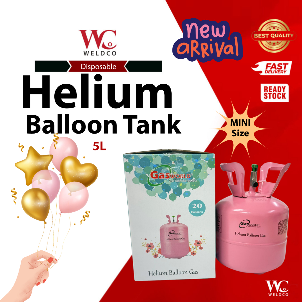 [มาใหม่]มินิปาร์ตี้ทิ้งบอลลูนฮีเลียมกระบอกแก๊ส /Parti Helium Belon/Helium Gas/Helium Gas/气桶/ Mini