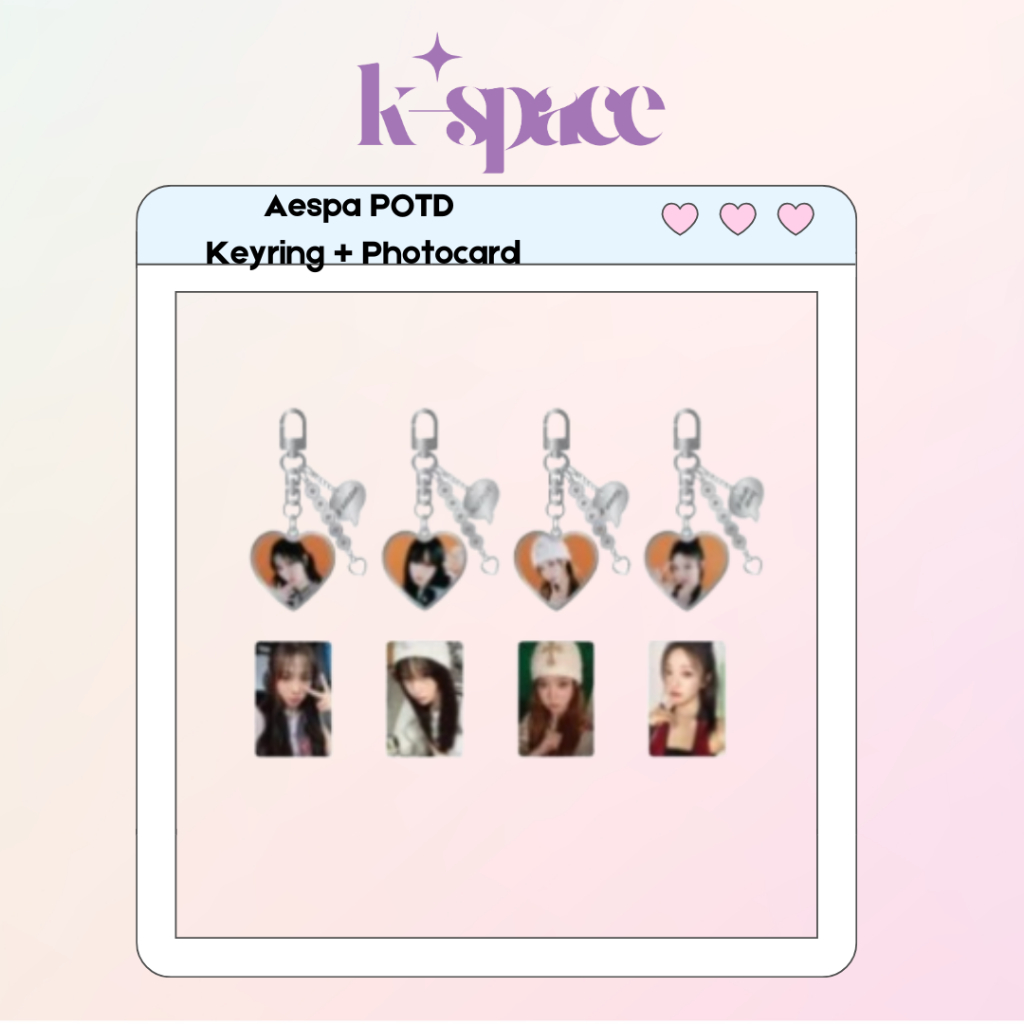 พวงกุญแจ Aespa POTED + การ์ดรูปถ่าย