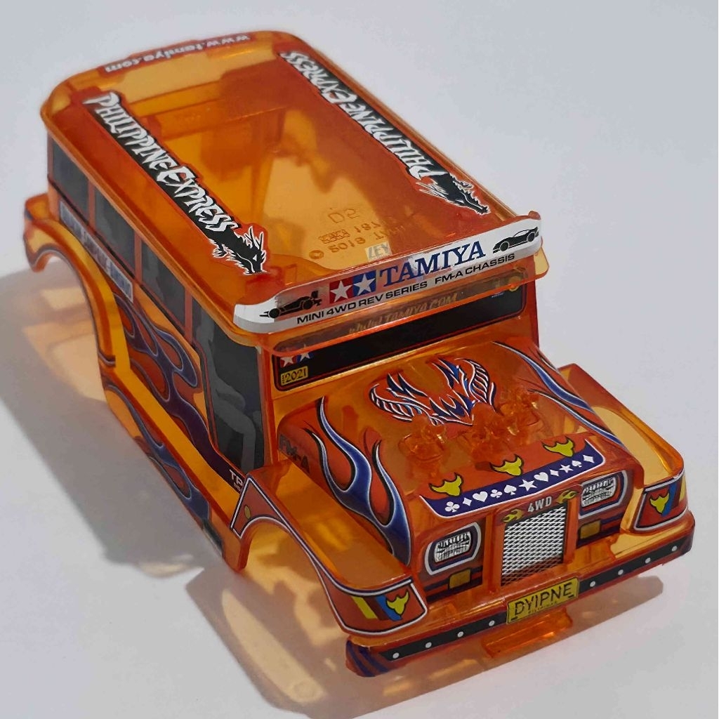 95632 Cowl Dyipne Jeepney Philippines สีส้มสําหรับแชสซี FMA SFM Tamiya