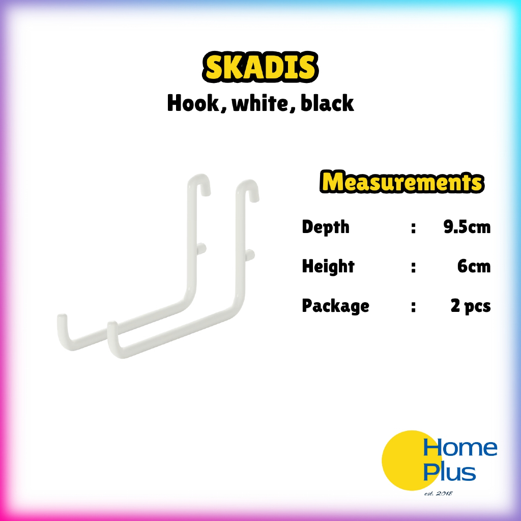 HomePlus ️ IKEA SKACIS Hook สีดํา สีขาว
