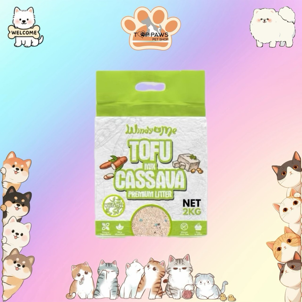 ทรายแมว Windy & Me Tofu Mix Cassava 6L