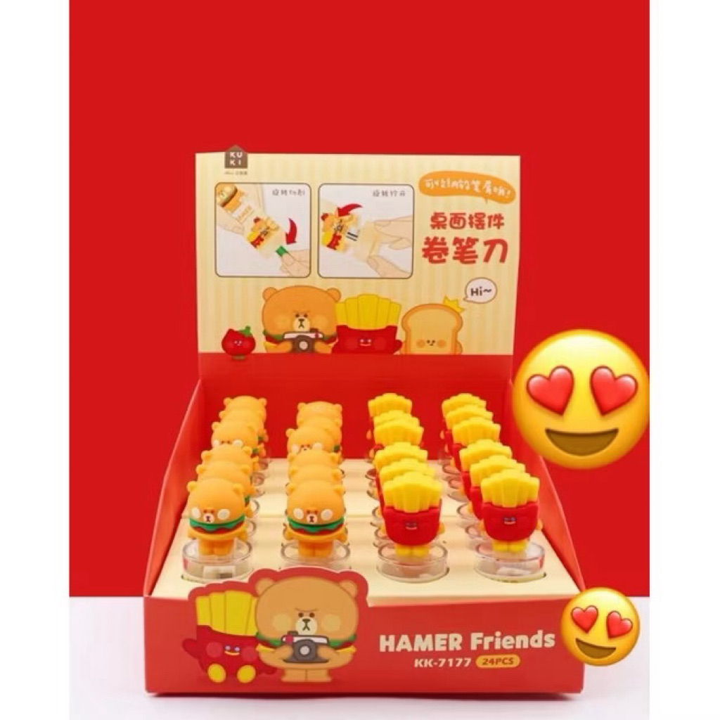 เครื่องเหลารูเดียว Cutie พร้อมยางลบ 7177