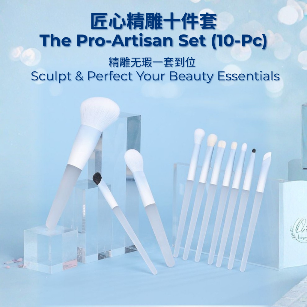 10-Pc Pro ชุดแปรงแต่งหน้า Soft Fibre 10 ชิ้นชุดแปรงแต่งหน้ามืออาชีพ Bionic Fiber ผมนุ่ม Non-Tie Face