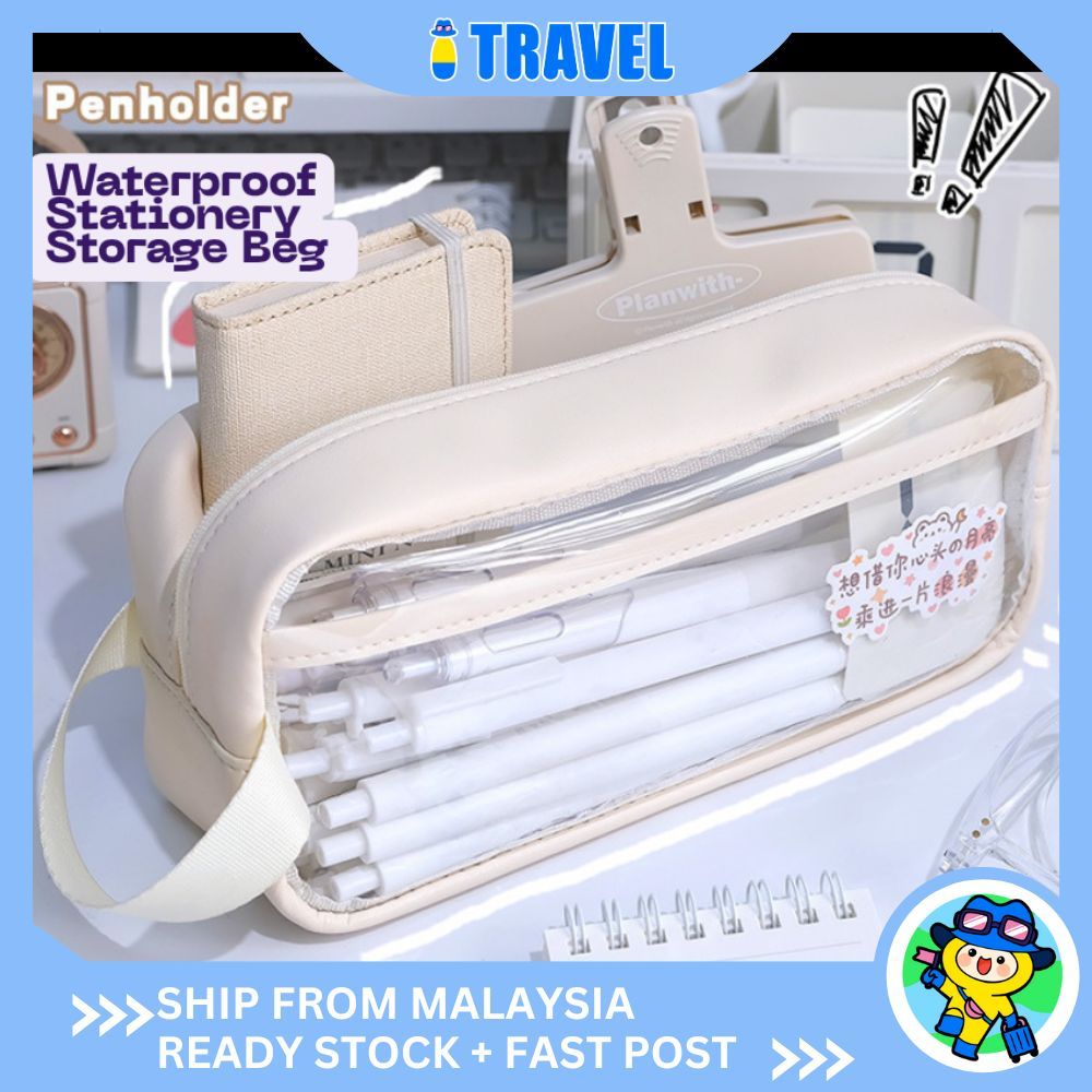 ITRAVEL 2347 ความจุขนาดใหญ่กันน้ําเครื่องเขียนเก็บดินสอ Beg Pensel Alat Tulis