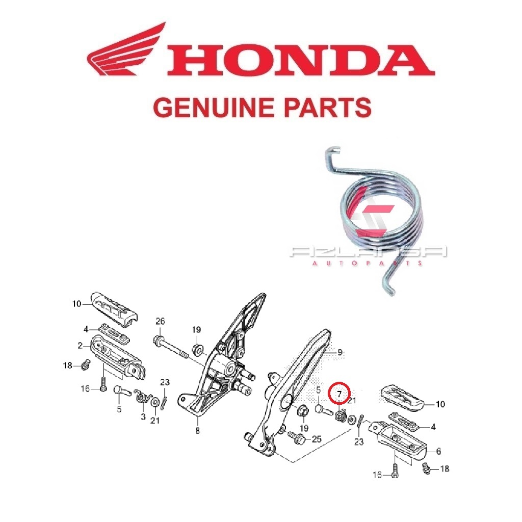 สปริง LH Step Return ( 50644-45-840 ) RS-X V1 V2 & CBR650 💯 อะไหล่