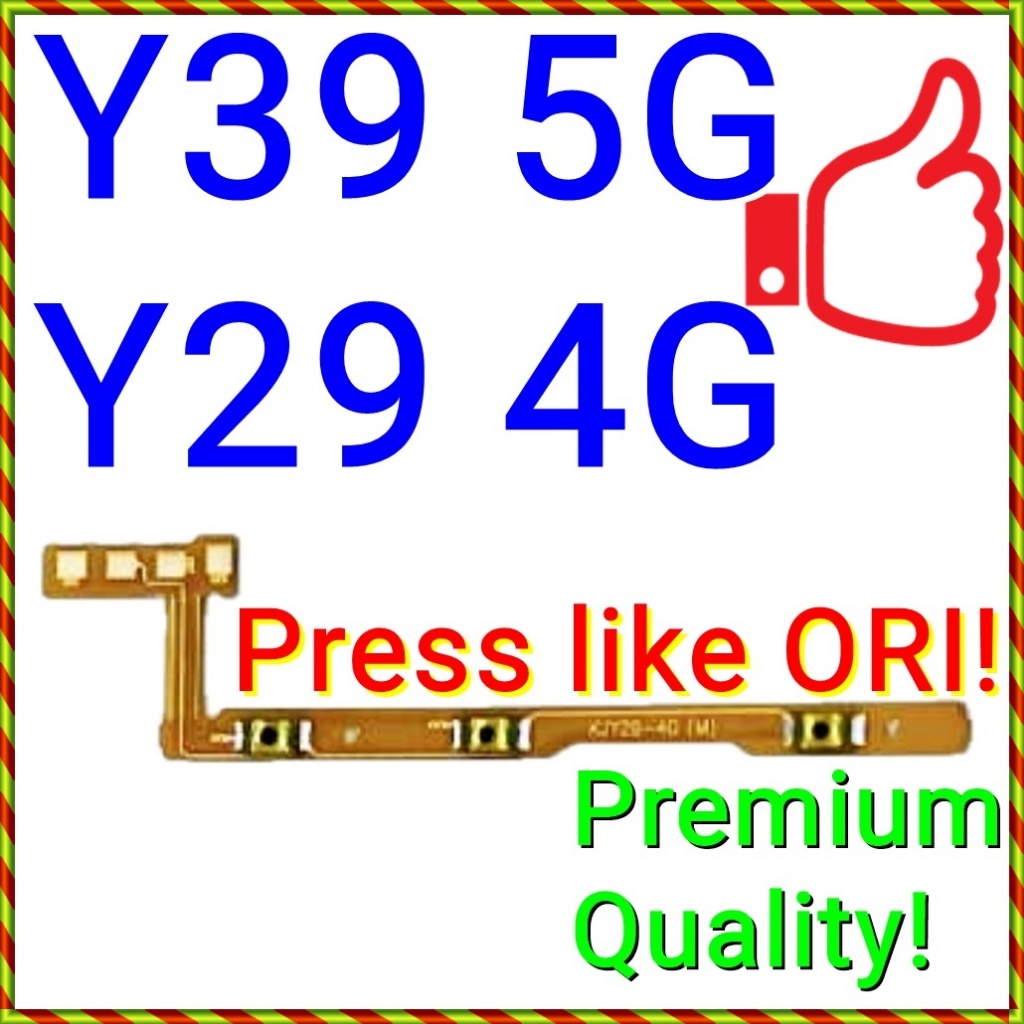ใหม่สวิตช์ปุ่มปรับระดับเสียงเปิด/ปิด Flex Ribbon สําหรับ vivo Y39 5G / Y29 4G / V2436 V2434