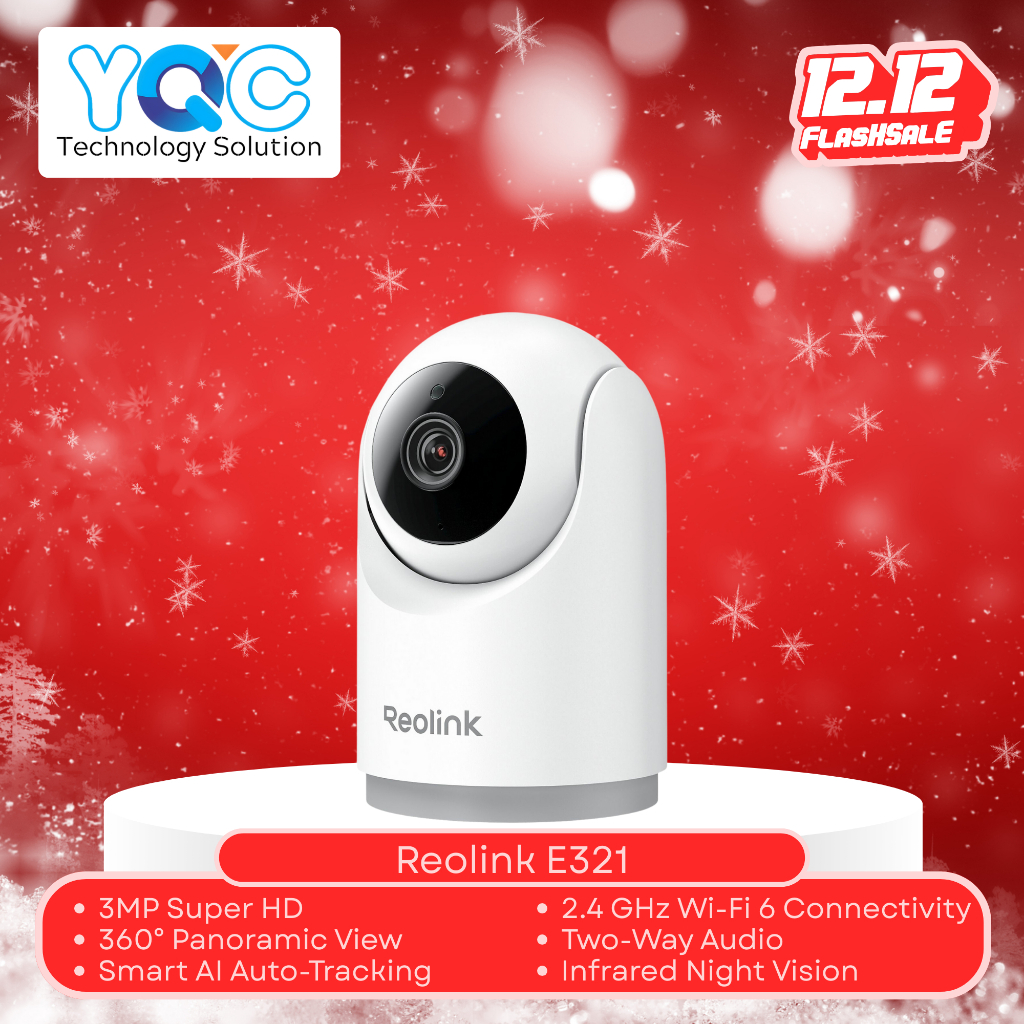 Reolink E321 3MP ในร่ม Wi-Fi PTZ กล้องสมาร์ทคน/สัตว์เลี้ยง/Cry Detection การติดตามอัตโนมัติ Baby Mon