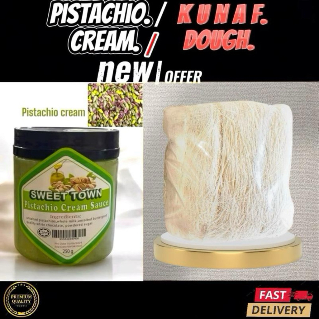 Pistachio cream250g & Kunafa dough500g