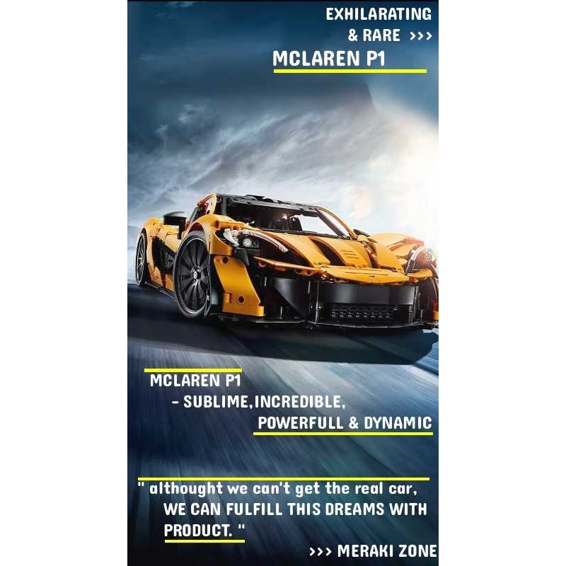 McLaren P1 cop 6666 ( Lego Technic 3893pcs )1:8 ขนาด/Super Racing Car Toy Building Block/hobby