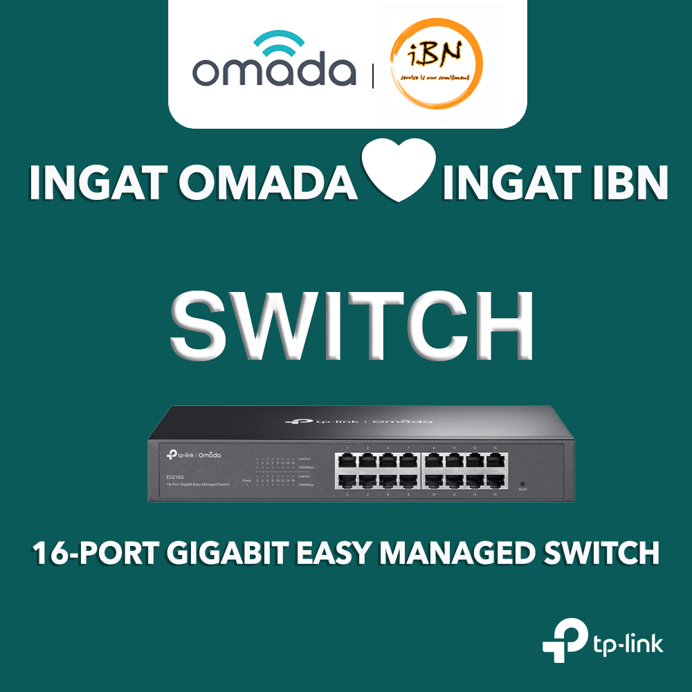 TP-Link ES216G Omada 16-Port Gigabit Easy Managed Switch @ IBN