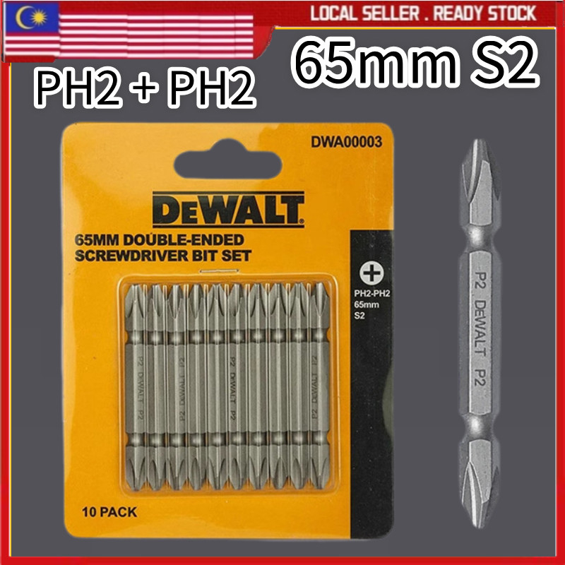 DEWALT 65 มม.เจาะ Bits ชุด Max Fit Phillips 2 SX 2" L S2 PZ1 PZ2 PH2 เครื่องมือเหล็ก Pozi