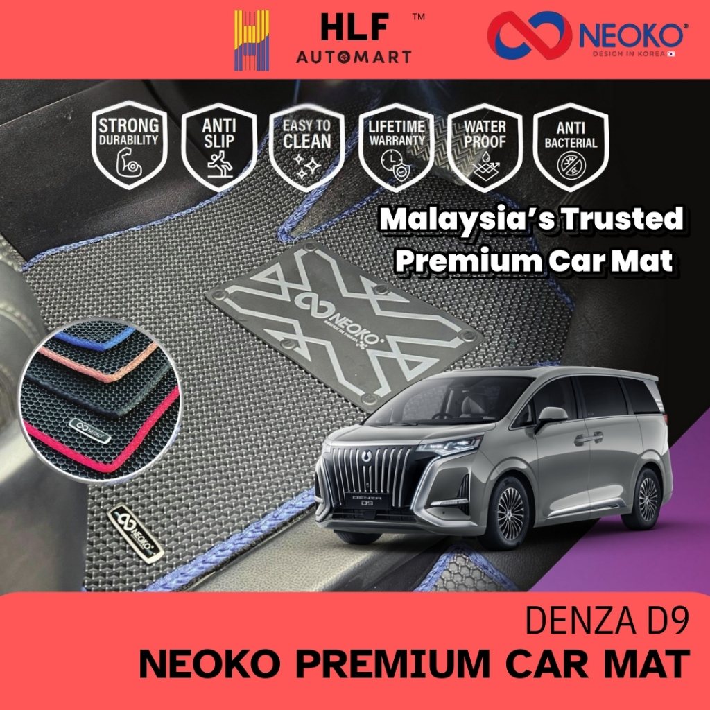 พรมปูพื้นรถยนต์ Neoko Premium สําหรับ Denza D9 | Neoko Premium Karpet Kereta สําหรับ Denza D9