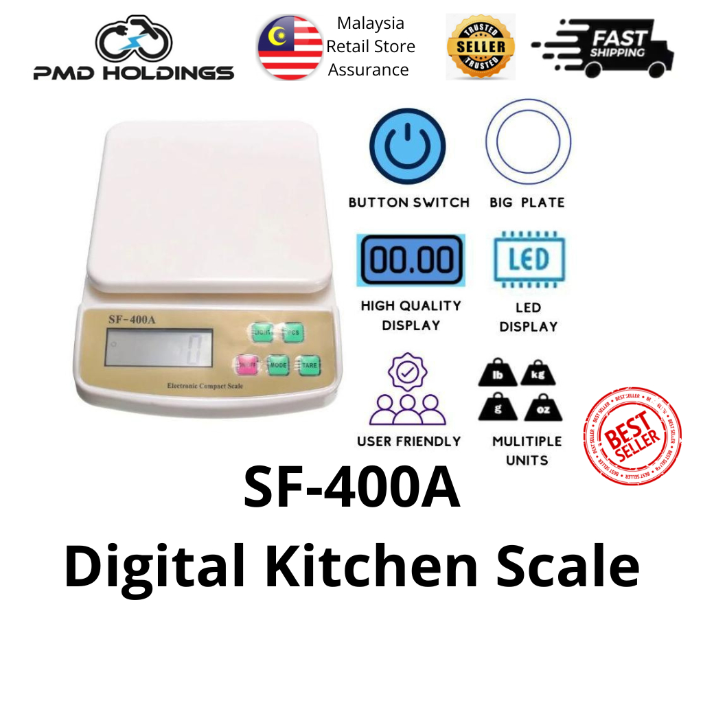 Digital Kitchen Scale ความแม่นยํา Backlight 10kg电子厨房 1g精度 Penimbang Dapur Digital 10kg