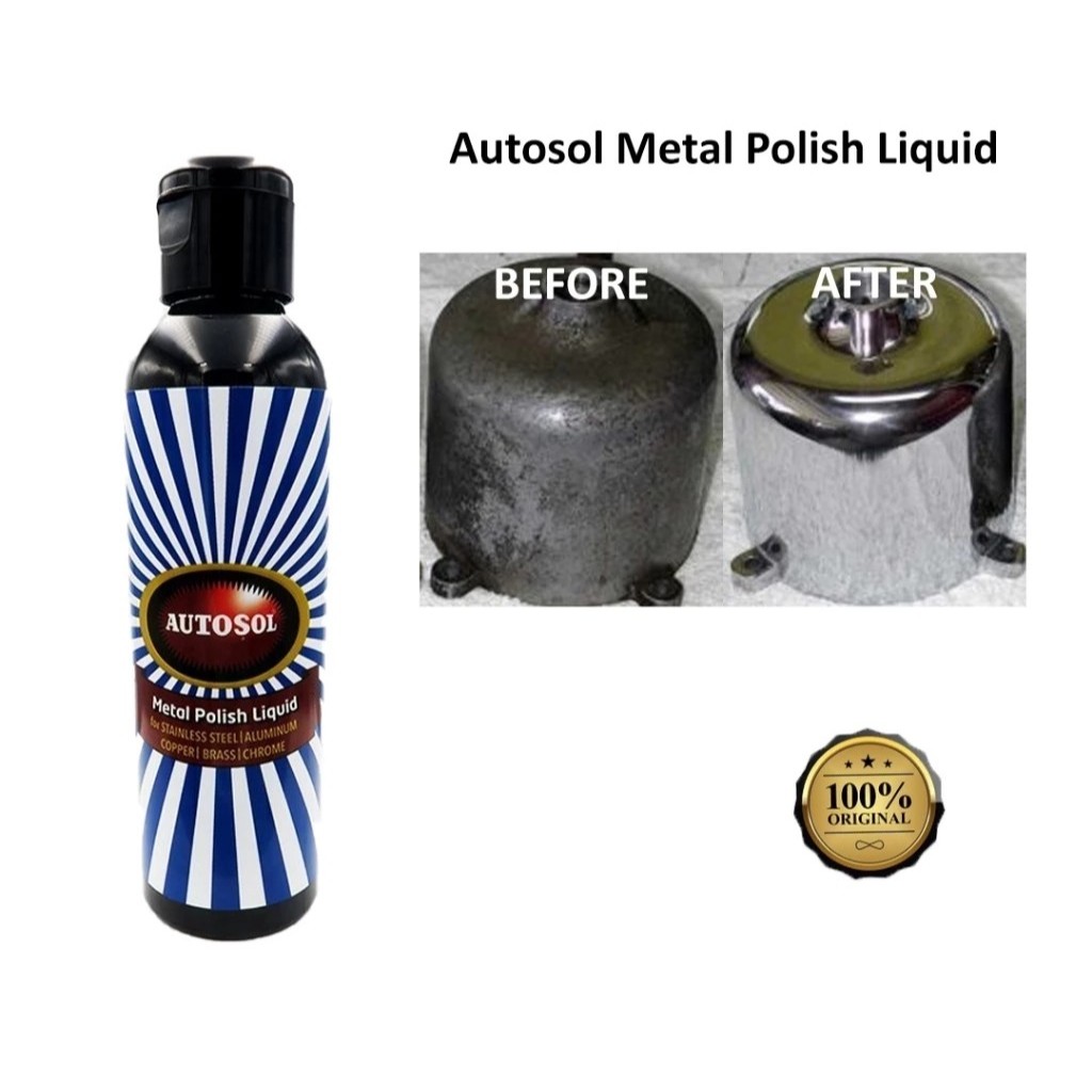 Autosol Metal Polish Liquid (150ml) - Polish Stainless Steel , สารส้ม, โลหะ, ทองแดง, โครเมียม