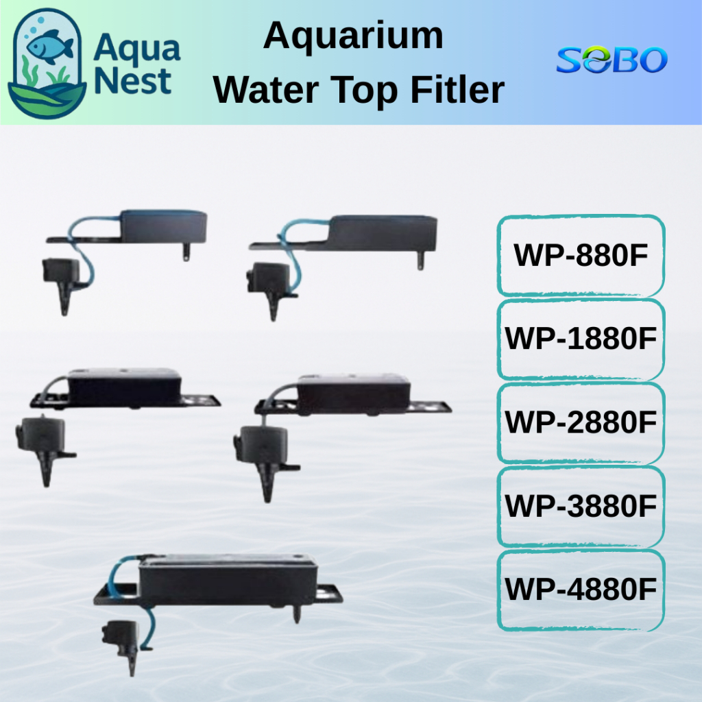 OBO Aquarium Top Filter [WP-880F/WP-1880F/WP-2880F/WP-3880F/WP-4880F] Pam Sobo Mudah Tank Ikan/กรองต