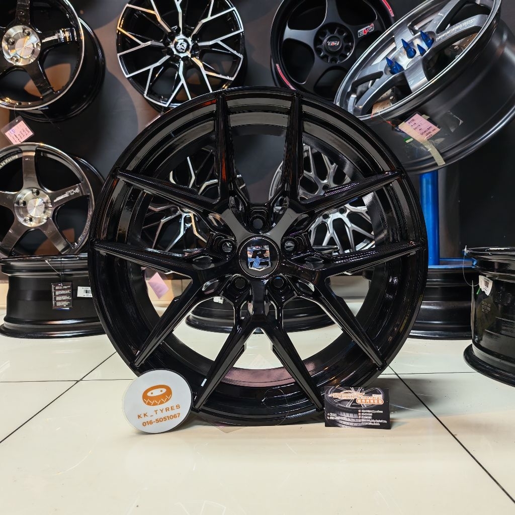 [1PC] New Sport Rim 17 นิ้ว RaysClub RC23 17X7.5JJ ET42 5H100 GLASS BLACK