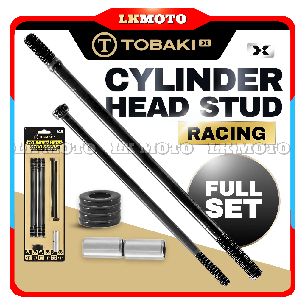TOBAKI-X CYLINDER HEAD STUD EX5 DREAM/CLASS LC135 180/M6*105 185/M6*110 190/M6*115 195/M6*120