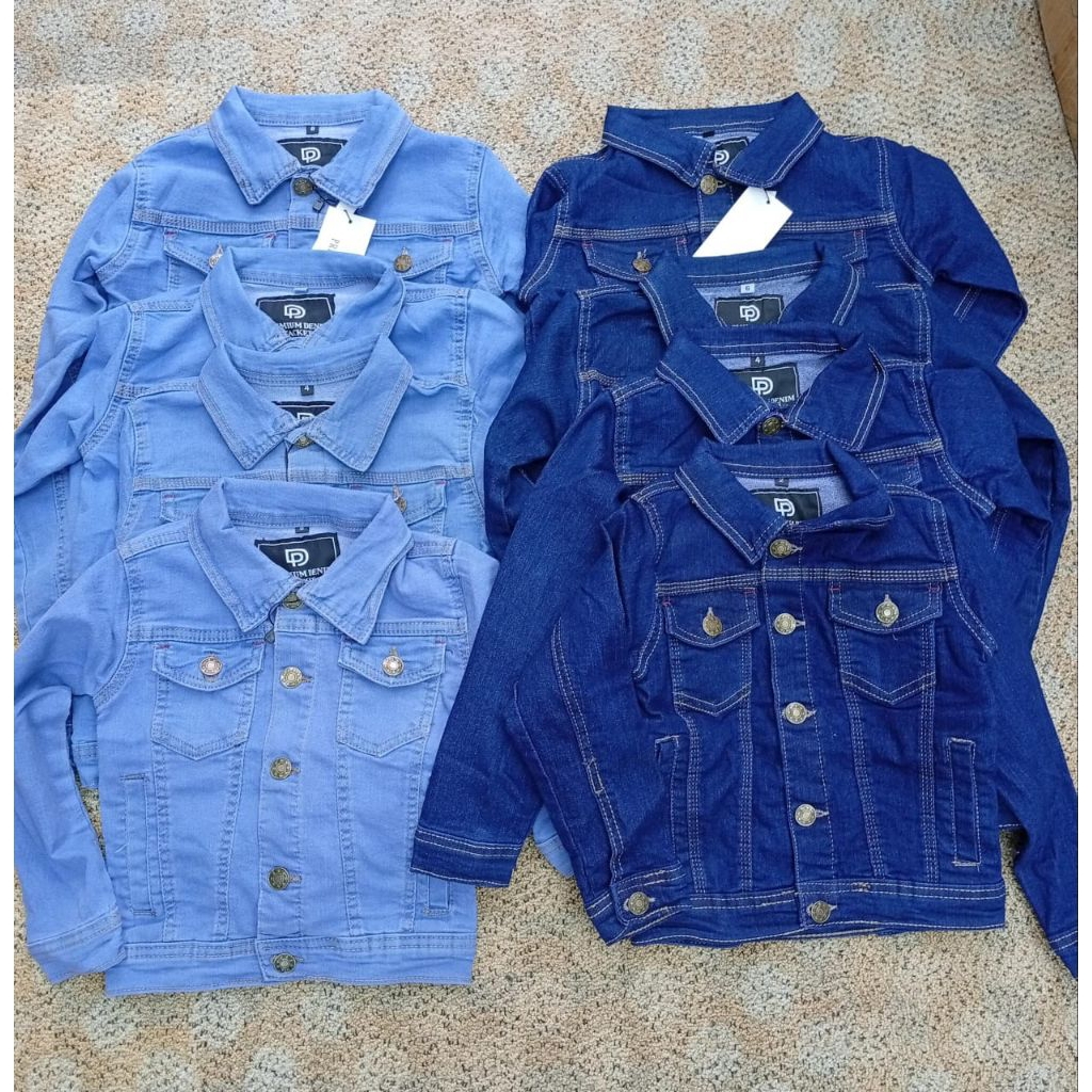 แจ็คเก็ตยีนส์เด็กใหม่ Unisex Exclusive size 2y to 12y,S to 2XL