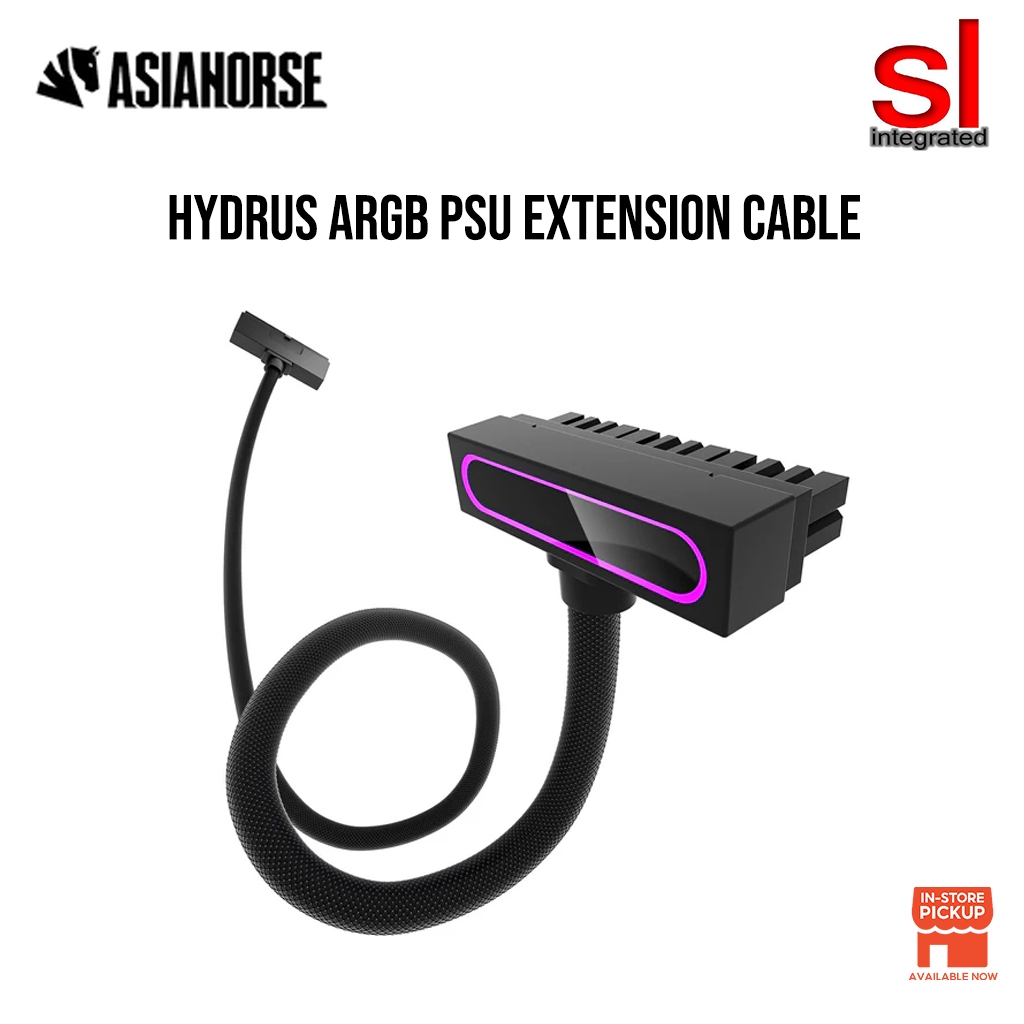 AsiaHorse Hydrus ARGB PSU Extension Cable (24PIN/16PIN/8PIN)(สีดํา/สีขาว)