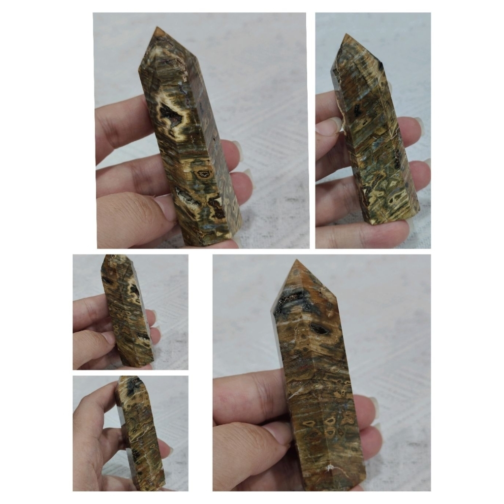 Madagascar ocean jasper/ocean jasper/Pillar 68G/8cm