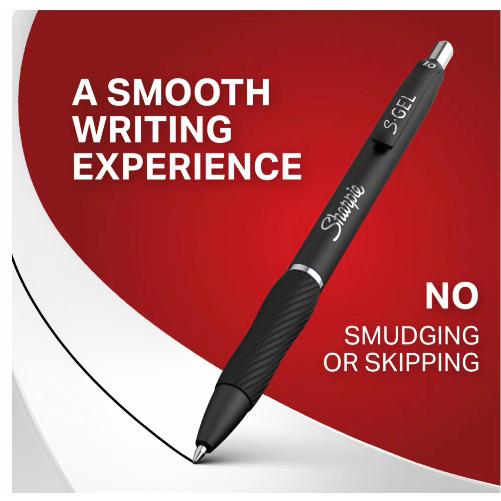 Sharpie S-Gel Retractable Rubber Grip Gel Pen 0.7mm (น้ําเงิน/ดํา)