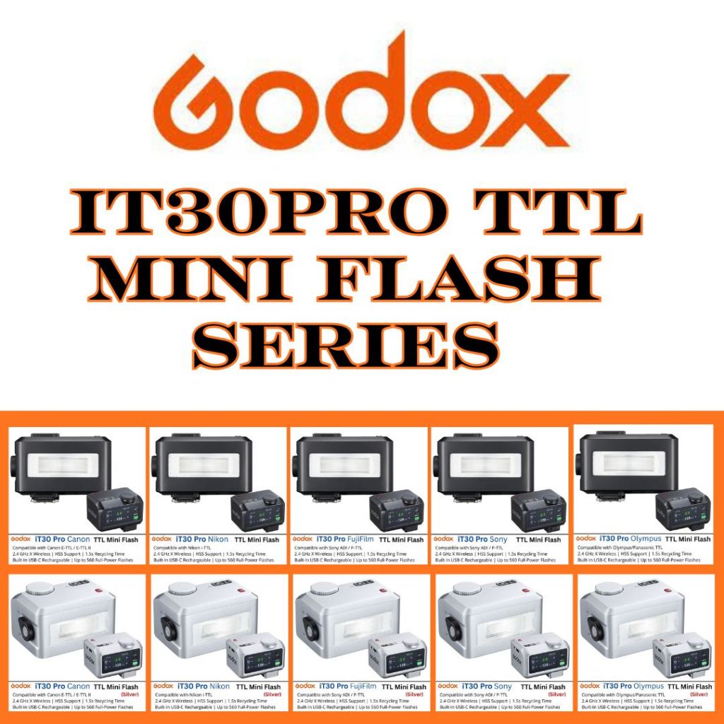 Godox iT30Pro TTL Mini Flash Series (10 รายการ)