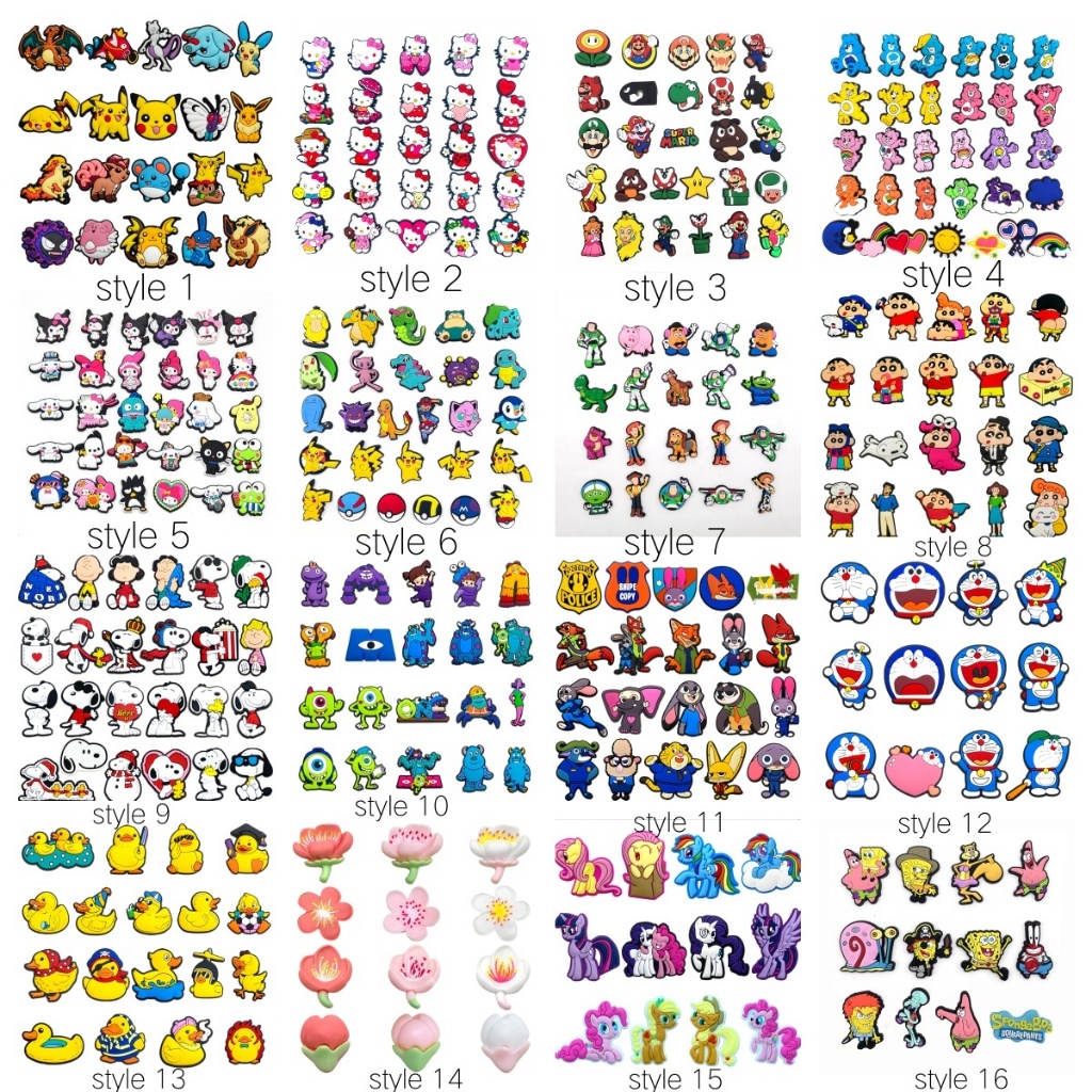 รองเท้า Charm อุปกรณ์รองเท้าการ์ตูน PVC รองเท้า Charms