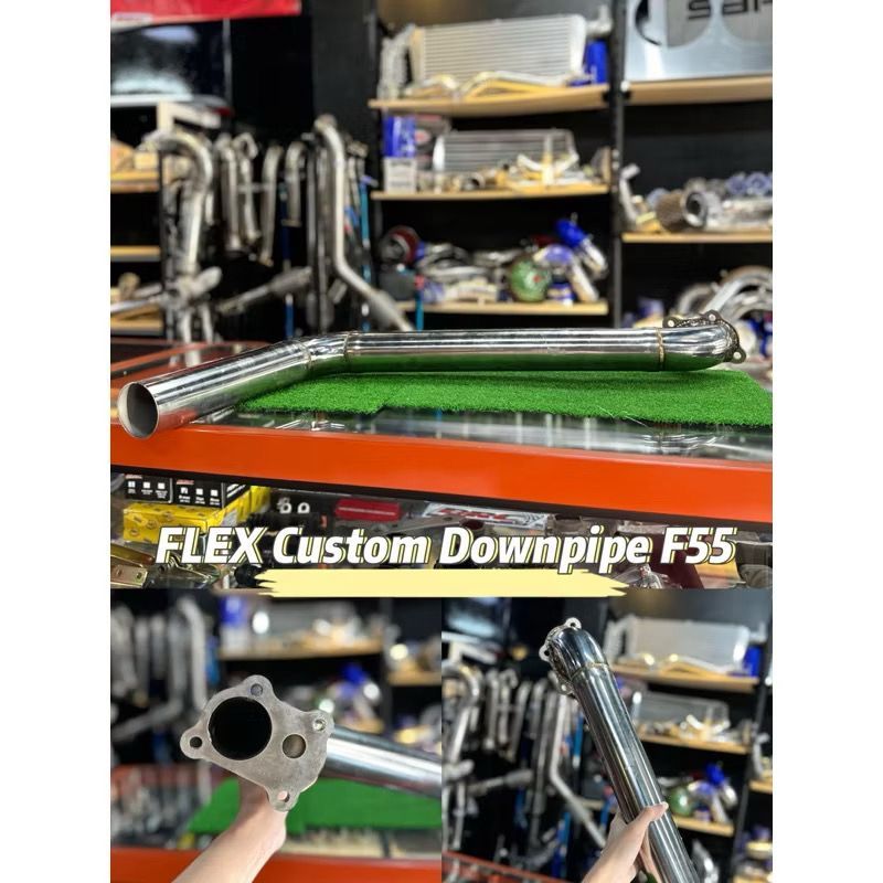 Flex Decatted Downpipe สําหรับ F44 F55 Turbo – High Flow Performance Turbo Downpipe