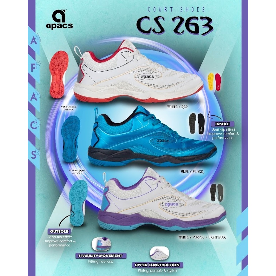รองเท้าแบดมินตัน APACS CS263 [ FOC 1 Apacs T-SHIRT ]