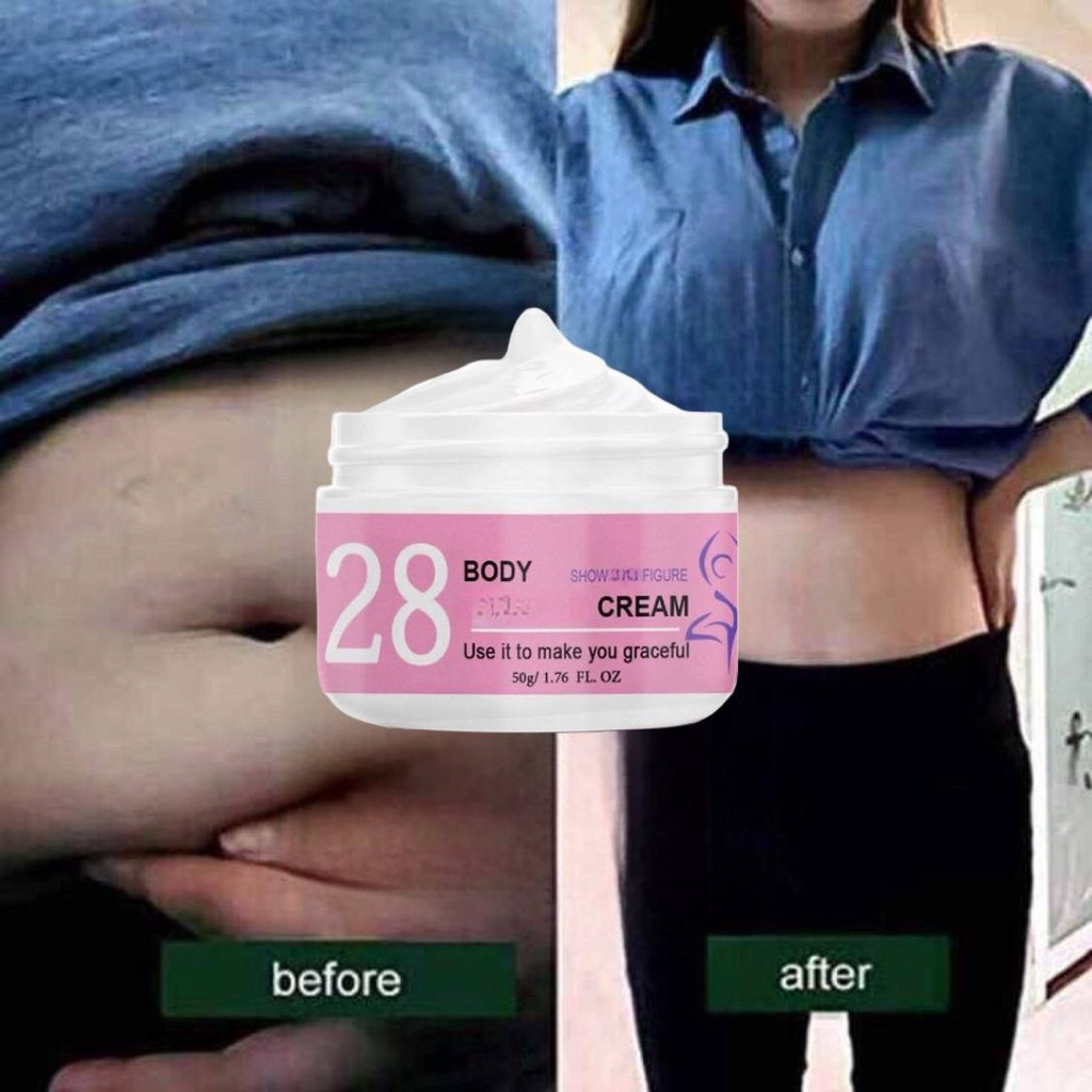 ปลาไหล 28 DAYS SLIMMING CREAM Body SLIMMING Cream Burns Fat & Cellulite 28 DAYS slim body cream.
